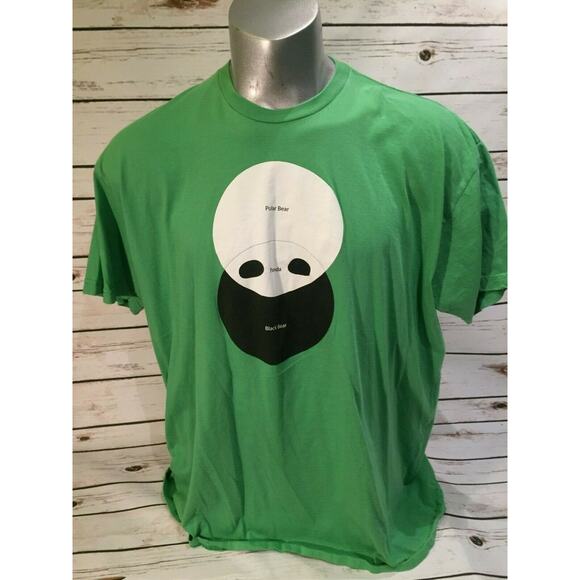Shirt Woot Humor - Polar Bear Black Bear Yin Yang Black White Balance 3X - Picture 1 of 5